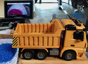 Truck model and the Fleetboard tablet running the app developed by Pascal Weik as part of his Bachelors thesis